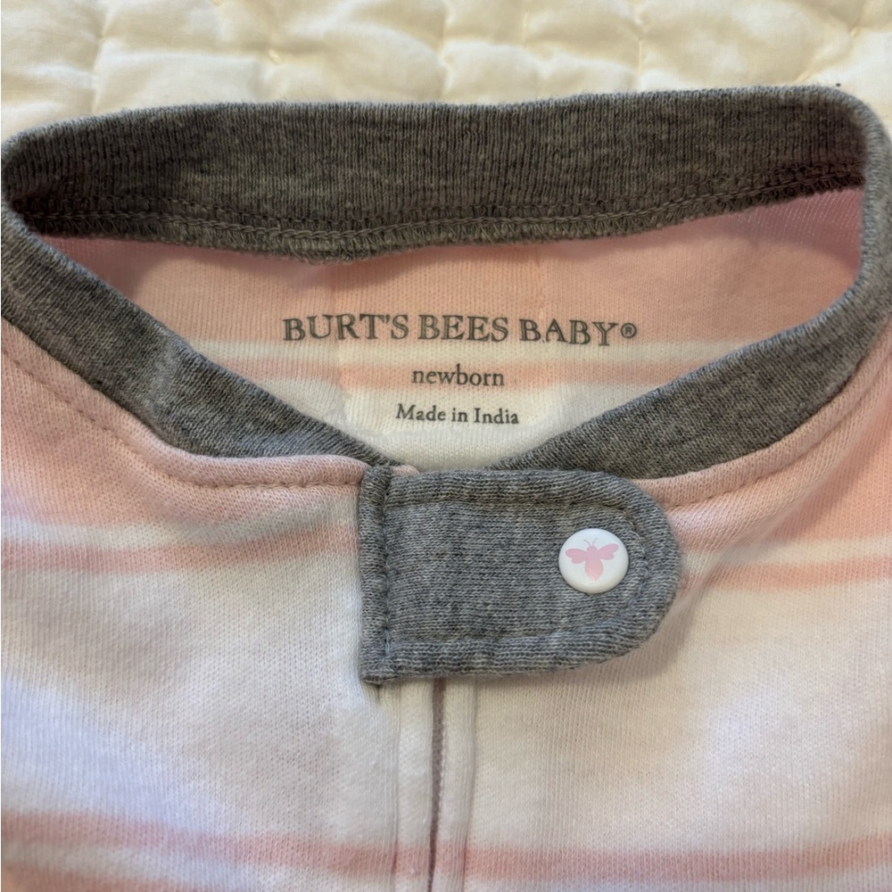 Burt’s Bees Baby newborn striped pjs